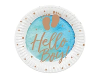 Paper plates 'Hello Boy!', 23 cm, 10 pcs