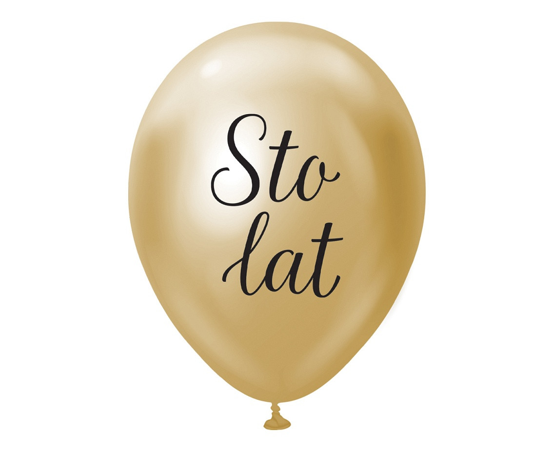 Balloons B&C 12", Sto Lat, platinum light gold, 5pcs