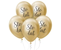 Balloons B&C 12", Sto Lat, platinum light gold, 5pcs