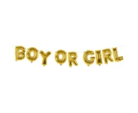 Foil balloon garland 'B O Y  O R  G I R L' (4 m)