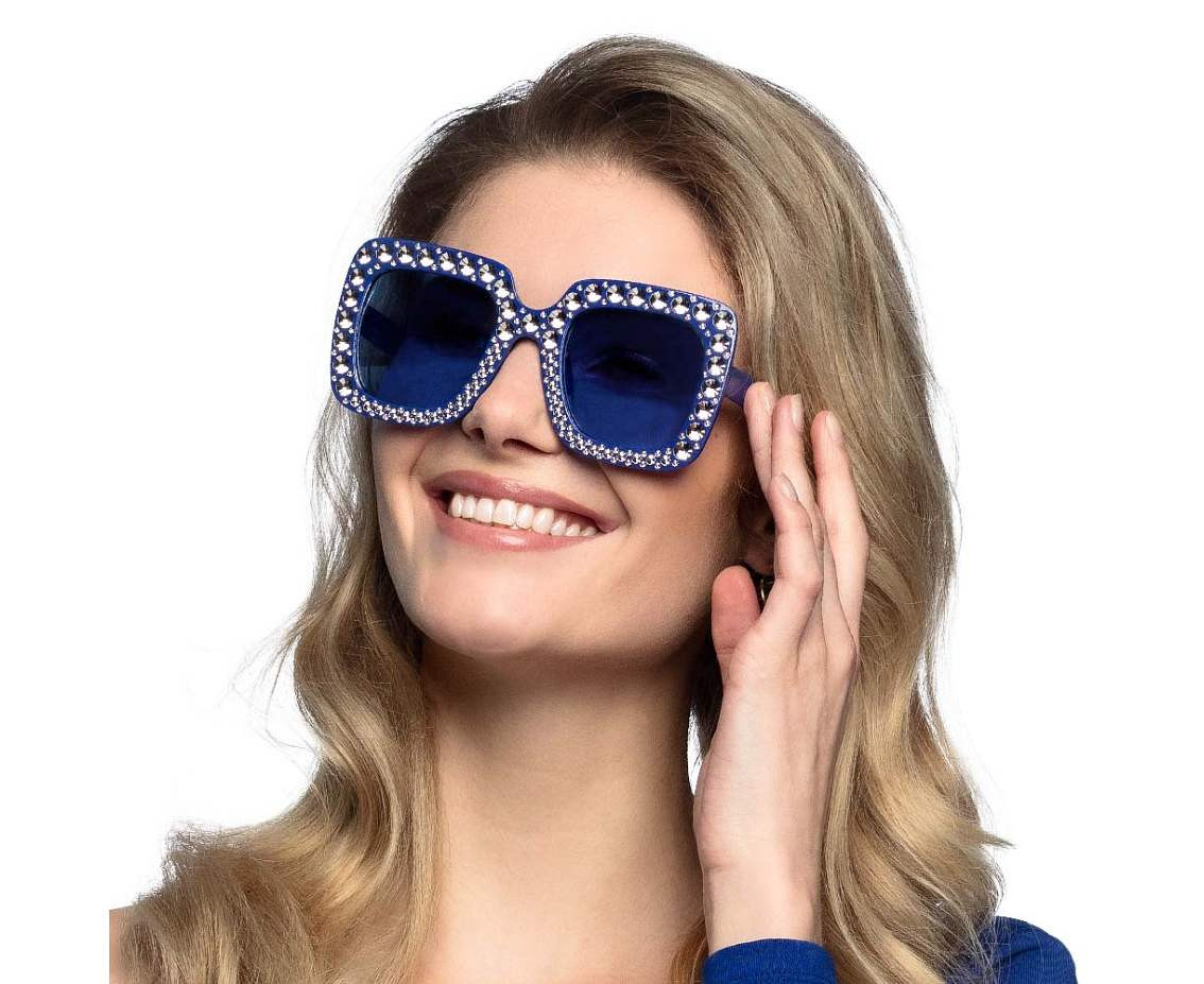 Party glasses Bling bling blue