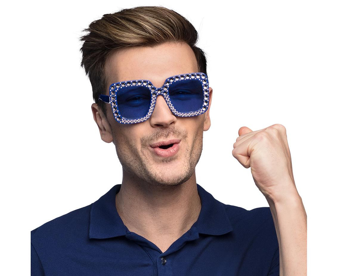 Party glasses Bling bling blue