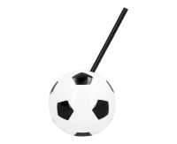 Football cup with straw 450 ml