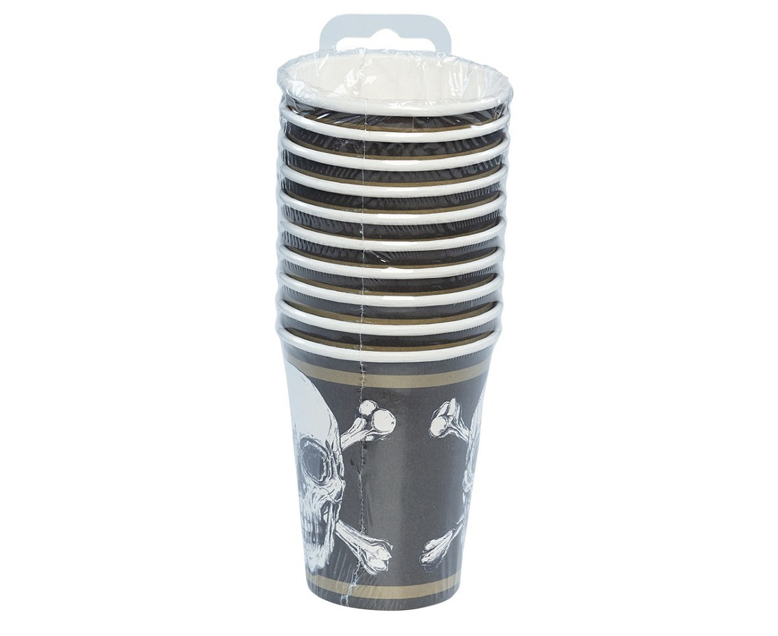 Paper Cups Pirates, 250 ml, 10 pcs