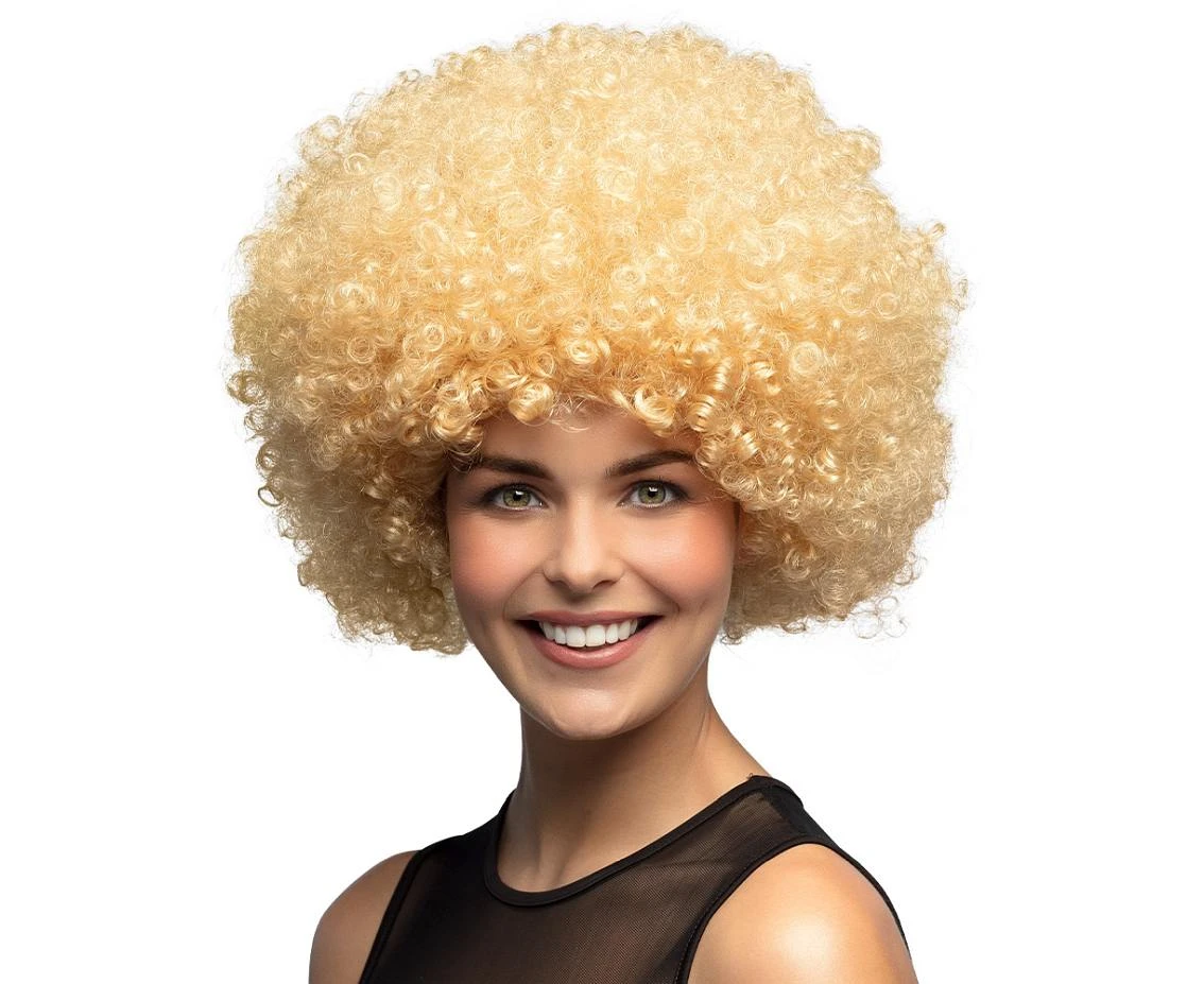 Wig Afro, blond
