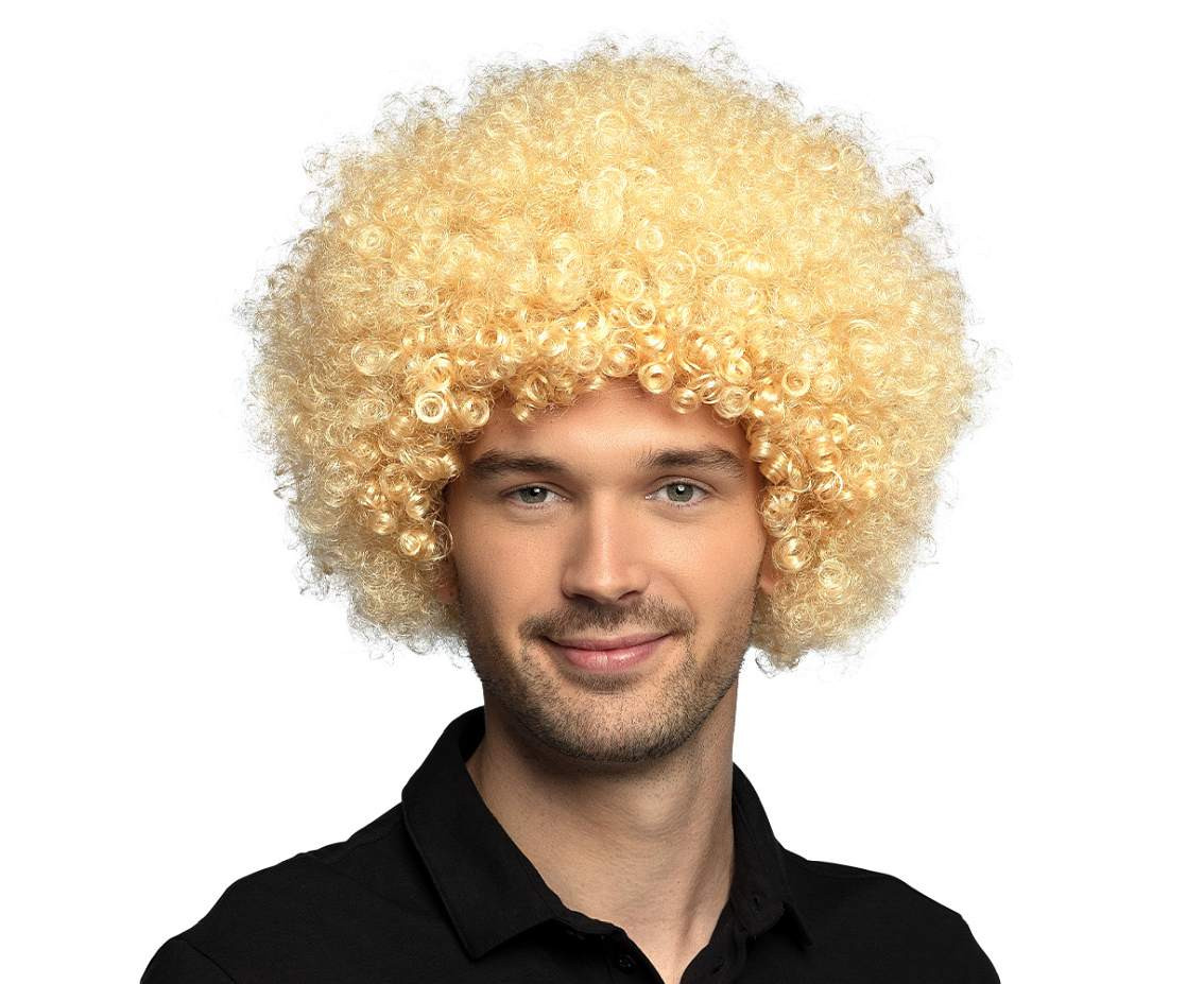 Wig Afro, blond
