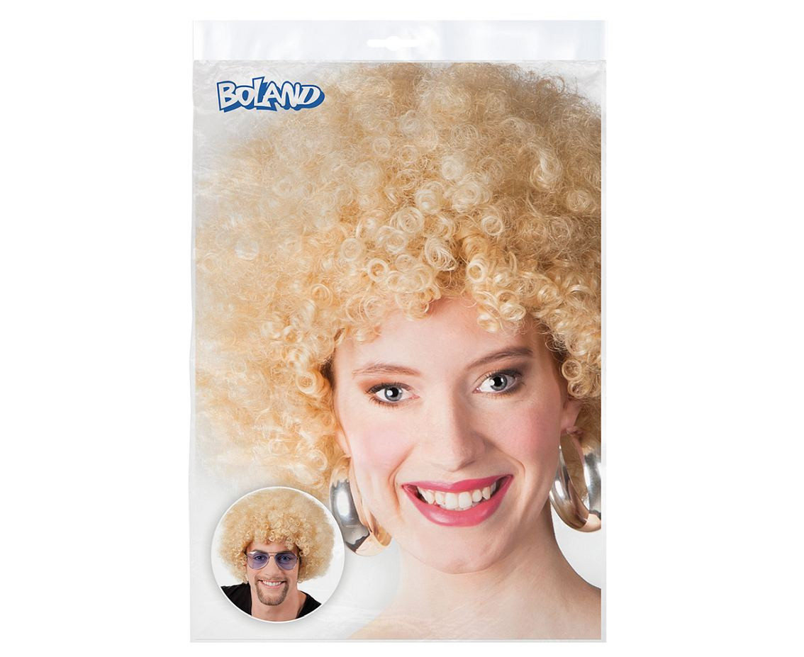 Wig Afro, blond