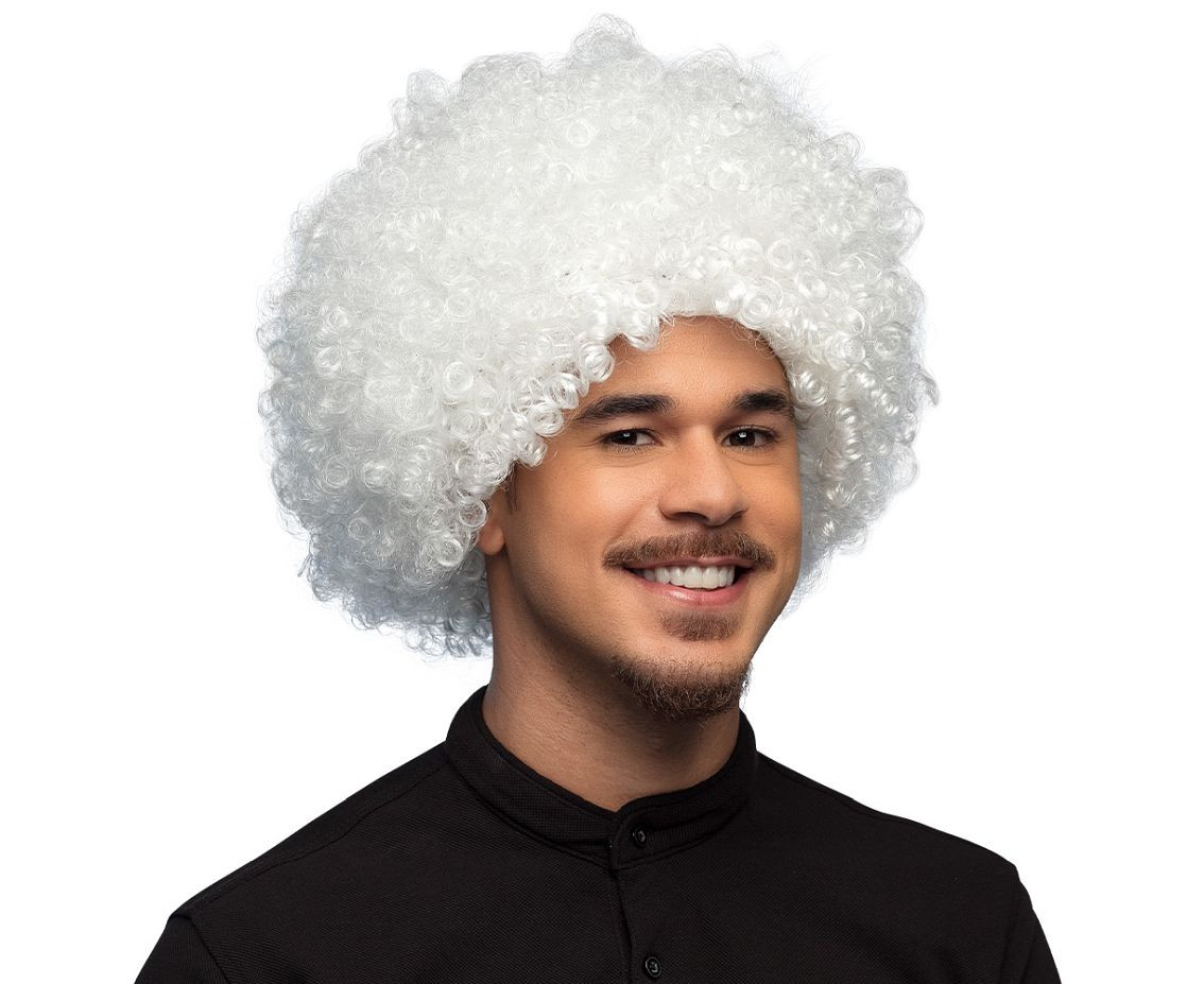 Wig Afro, white