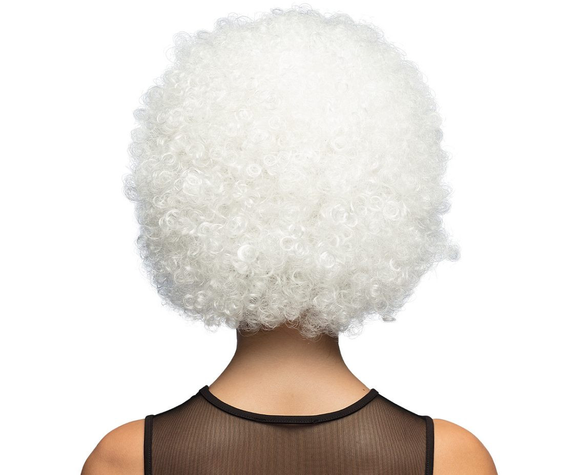 Wig Afro, white