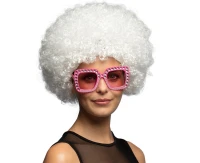 Wig Afro, white