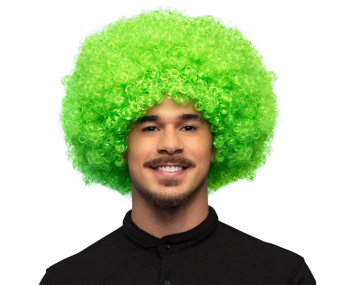 Afro wig, green