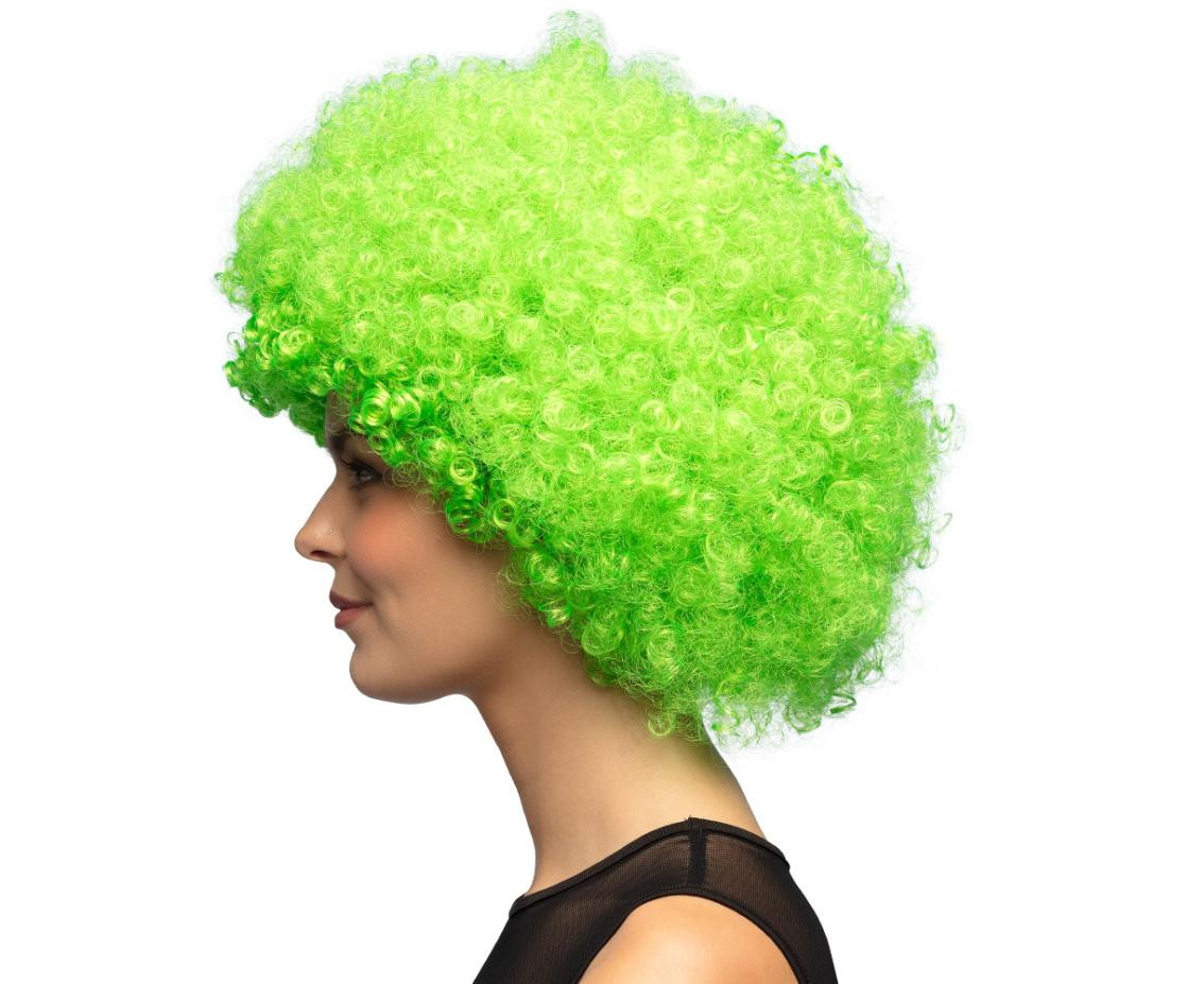 Afro wig, green