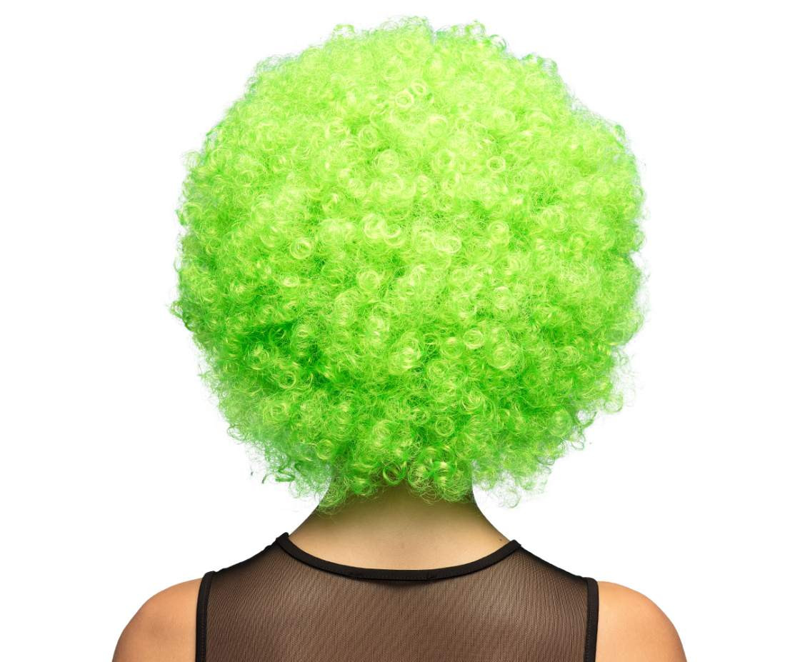 Afro wig, green