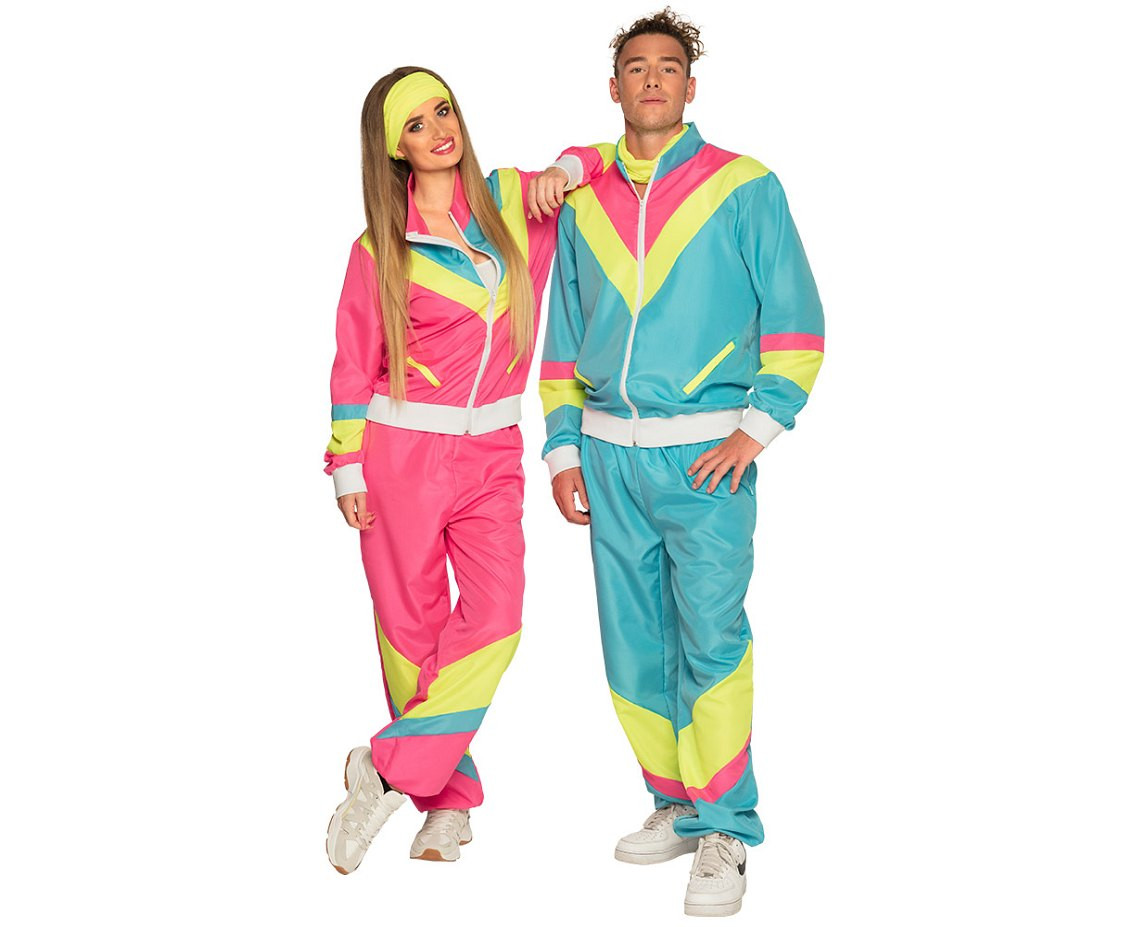 Shell suit Retro babe neon pink, s. (L)