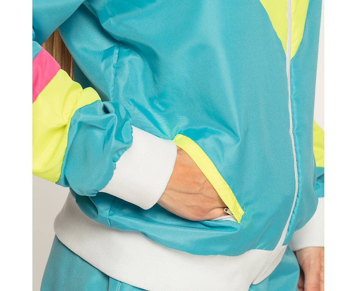 track-suitt Retro neon blue, size (L)
