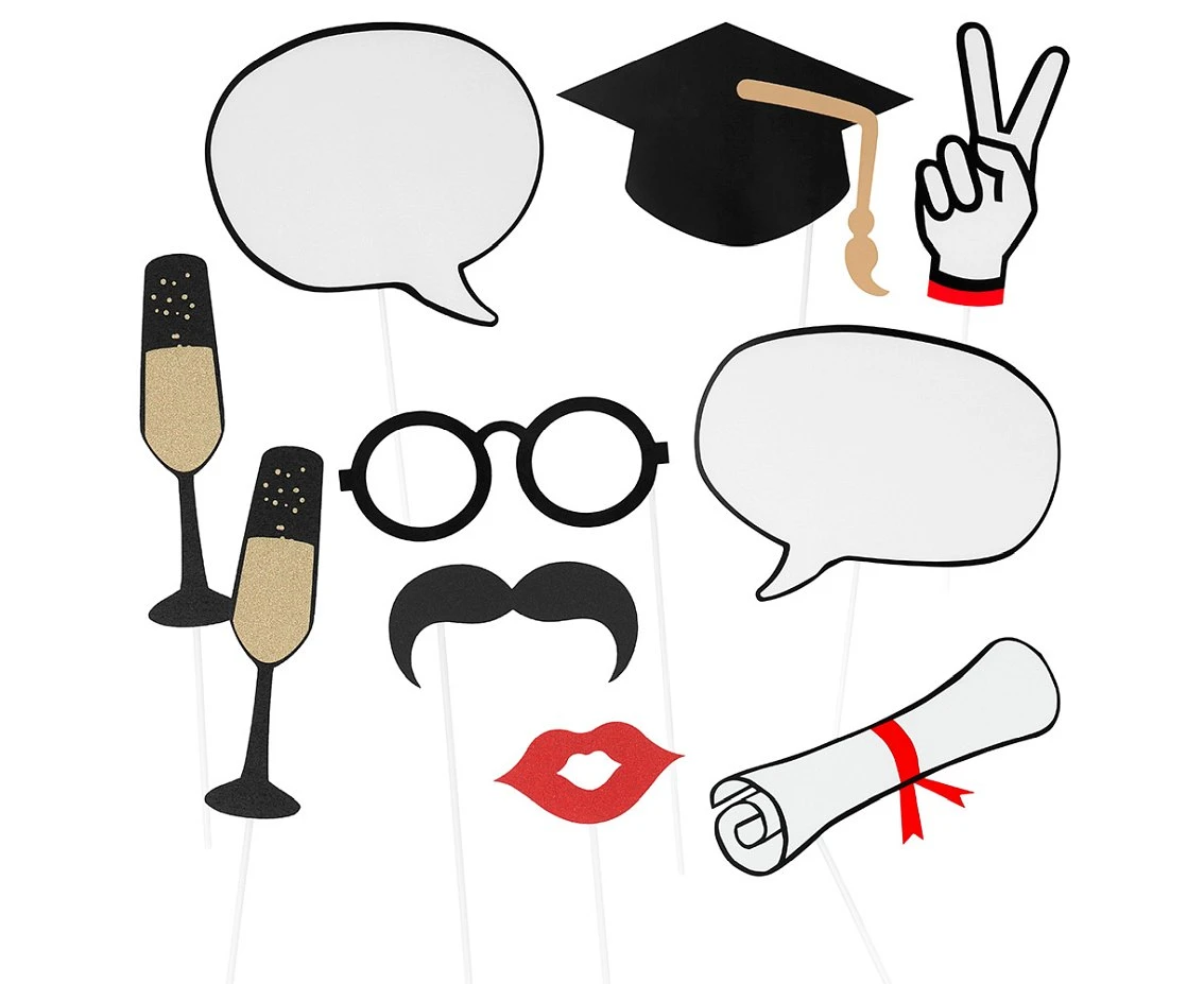 Props for school graduation photos, 10 pcs.