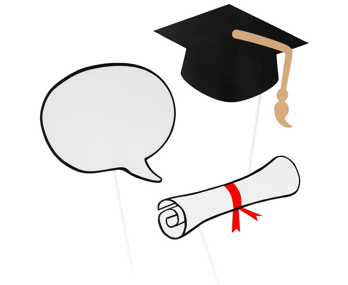 Props for school graduation photos, 10 pcs.