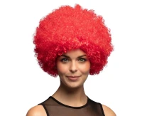 Wig afro, red