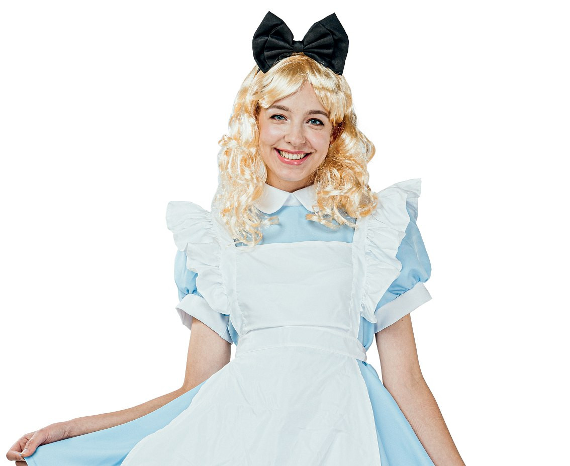 Role play-set for adult Alice (headband, dress, apron), size M