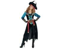 Role play-set for adult Sea Pirate (coat, belt, hat, headband, sash, armguards), size S