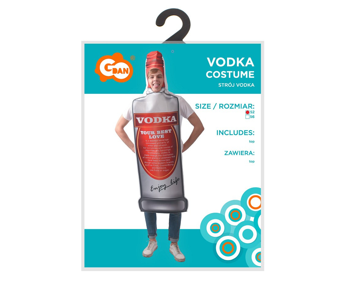 Costume for adult Vodka (top), size 52
