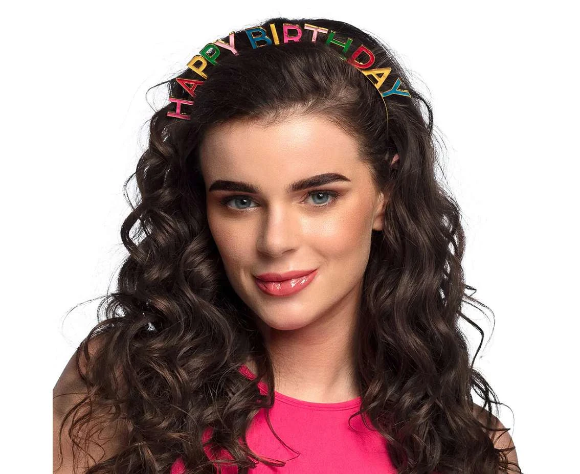 Metal Diadem 'Happy Birthday'