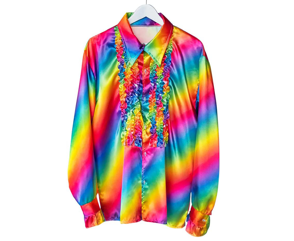 Party rainbow shirt, size XL