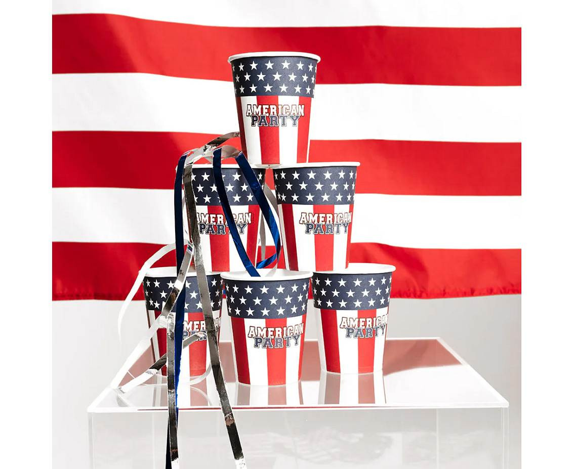 Paper cups American Party,  250 ml, 10 pcs