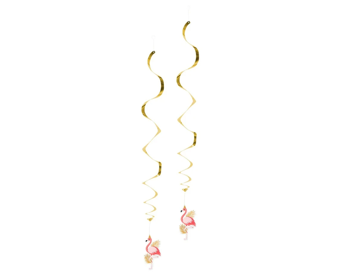 Swirl decoration Flamingo, 85 cm, 2 pcs