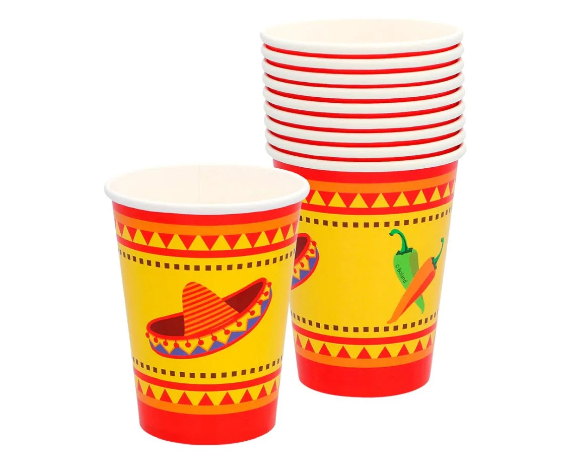 Paper cups Mexico,  250 ml, 10 pcs