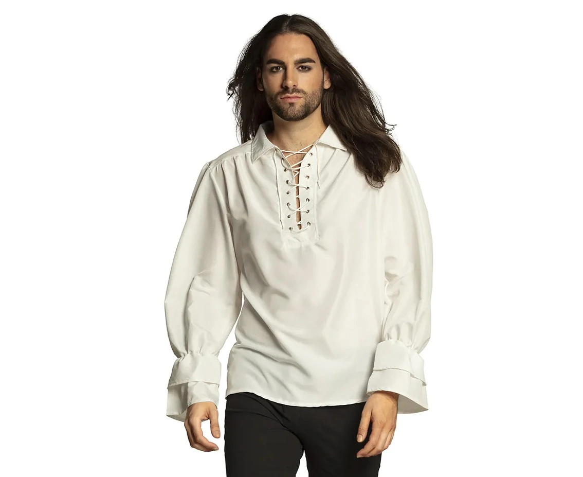 Pirate shirt, white, size XL