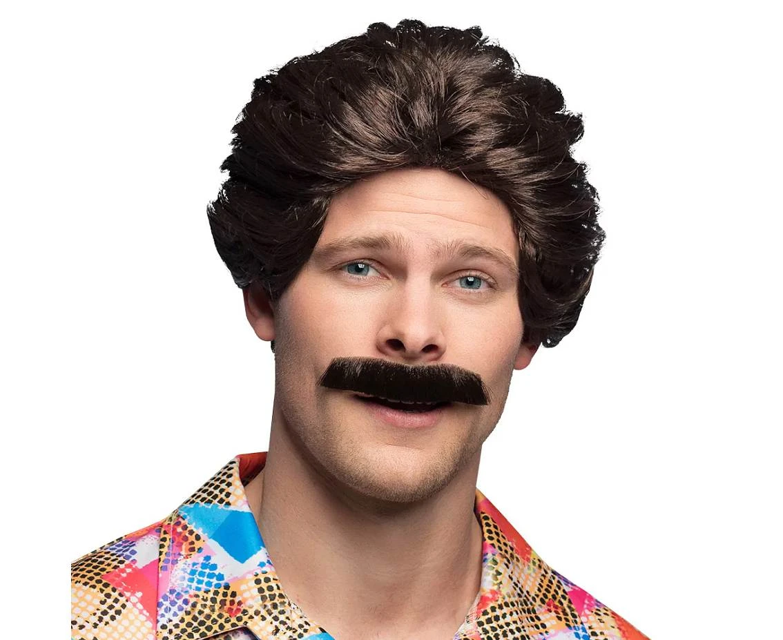 Wig with moustache Vance