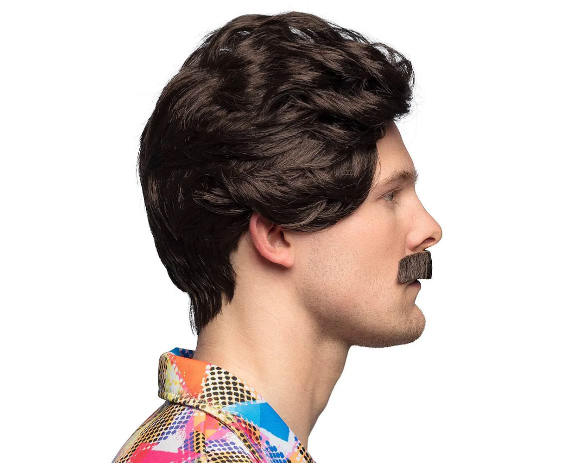 Wig with moustache Vance