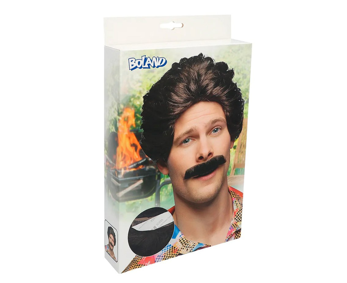 Wig with moustache Vance