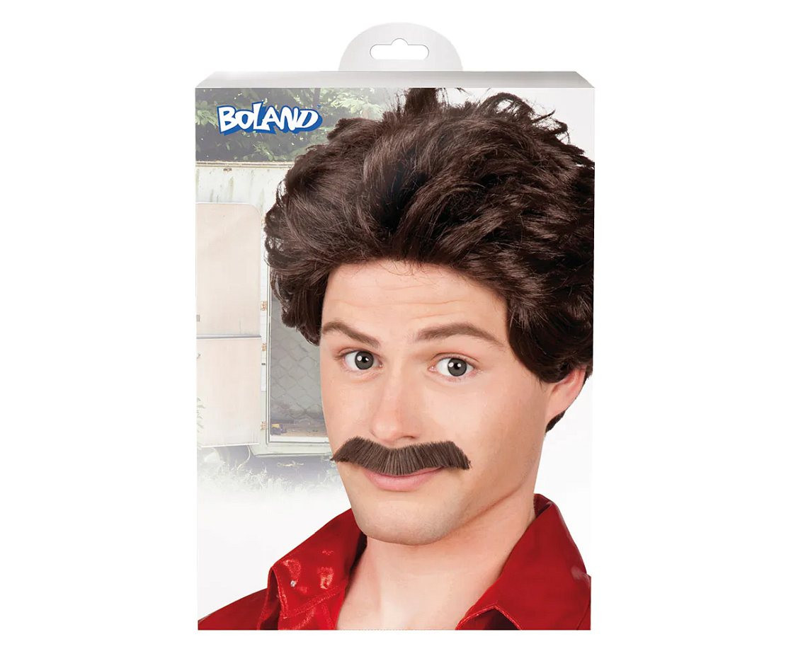 Wig with moustache Vance