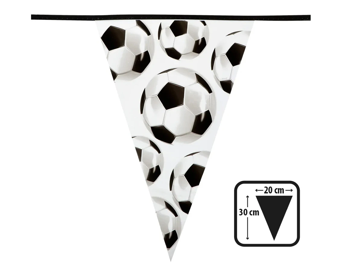 Garland flags Football, 30 x 20 cm, 6m.