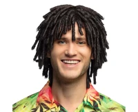 Wig Levi, brown short dreadlocks