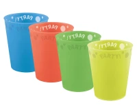 Reusable cup, 4 colors, 250 ml., 4 pcs