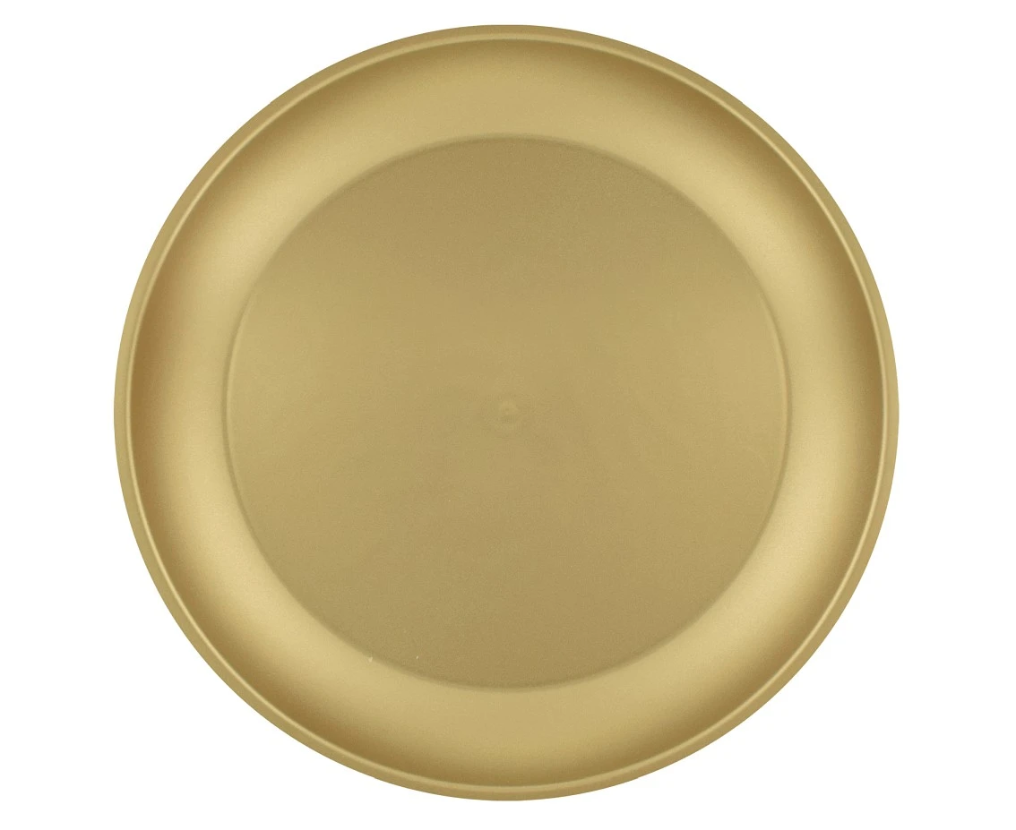 Reusable plate, gold, Decorata Party, 21 cm, 1 pc EOL