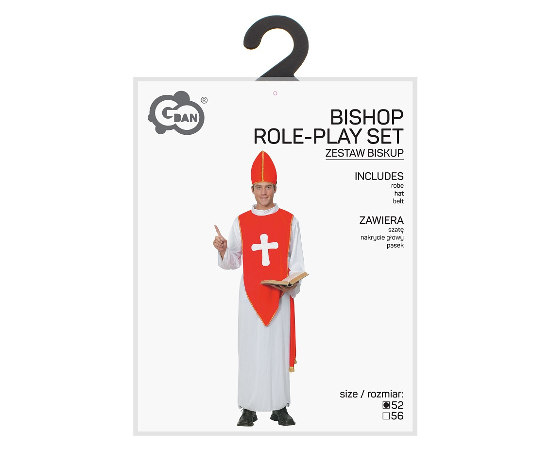 Role play-set for adult Bishop (robe, hat, belt), size 52