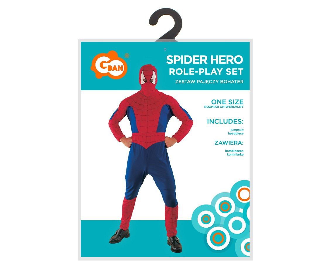 Role-play set for adult Spider Hero, one size