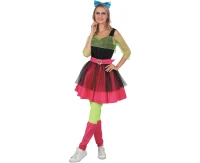 Role play-set for adult Disco 80's (dress, hairband, top, belt, leg warmer), size M