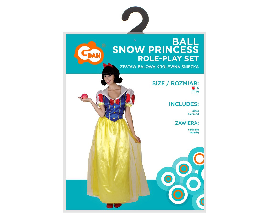 Role play-set for adult Ball Snow Princess (dress, hairband), size S