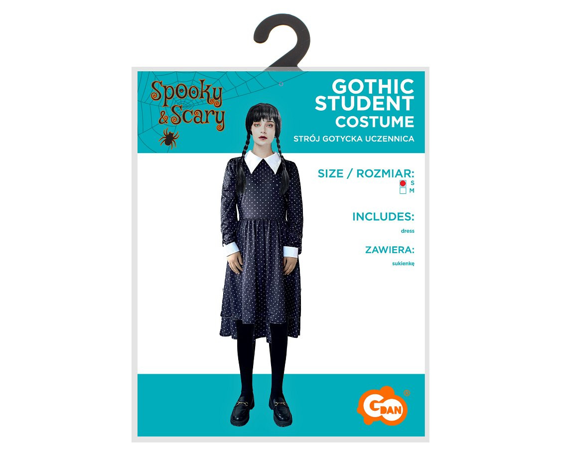 Costume for adult Gothic Student (dress), size S EOL