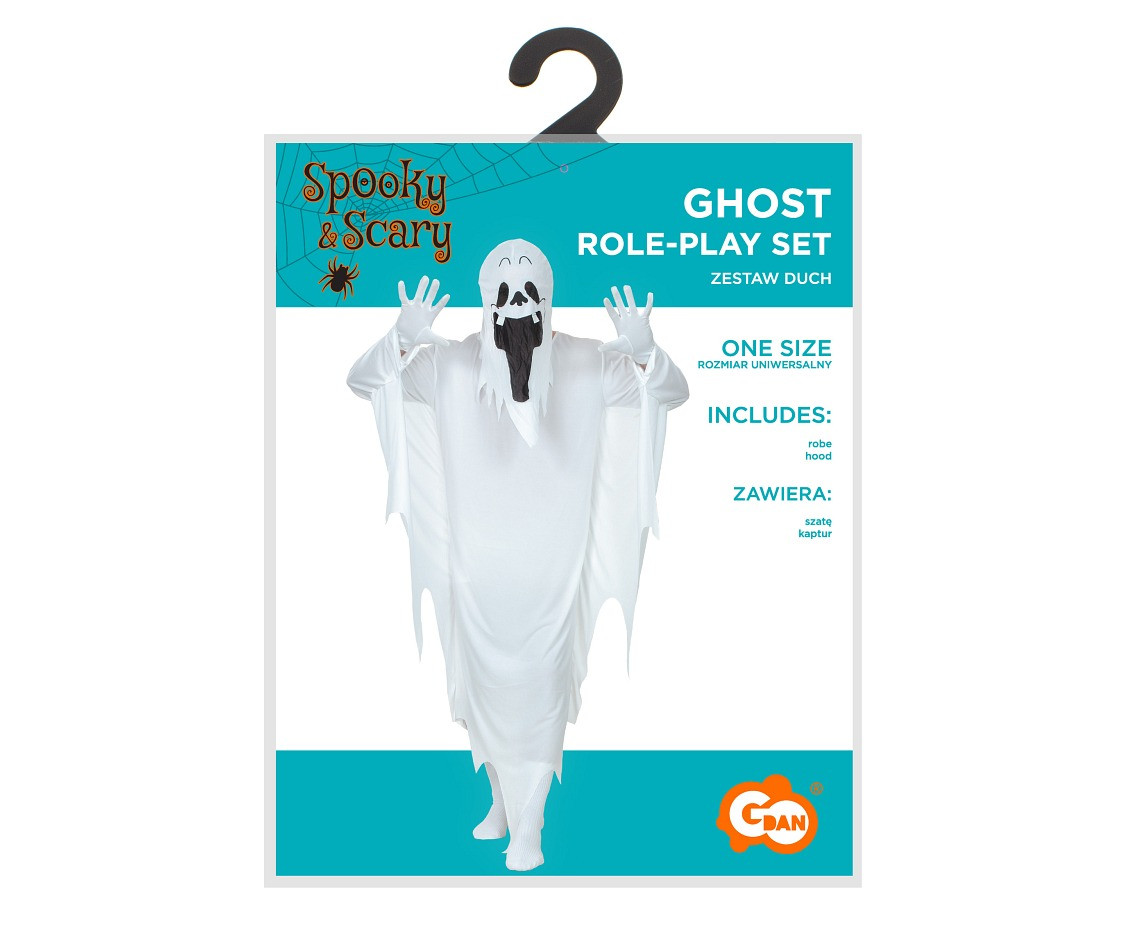 Role play-set for adult Ghost (robe, hood), one size