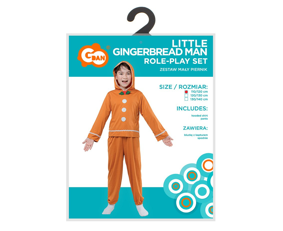 Role play-set for kids Little Gingerbread Man (Hooded shirt, pants), size 110/120 cm