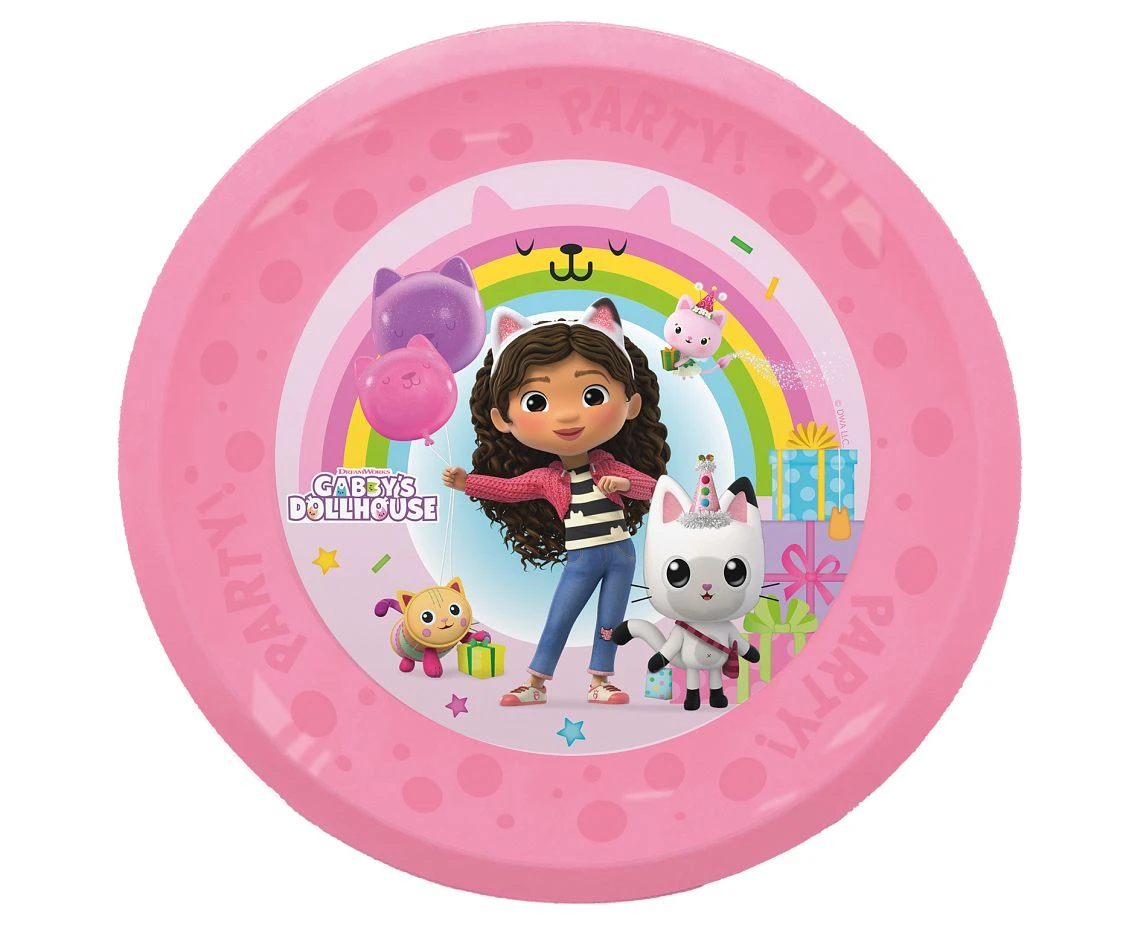 Reusable plate "GABBY''S DOLLHOUSE", 21 cm, 1 pc EOL