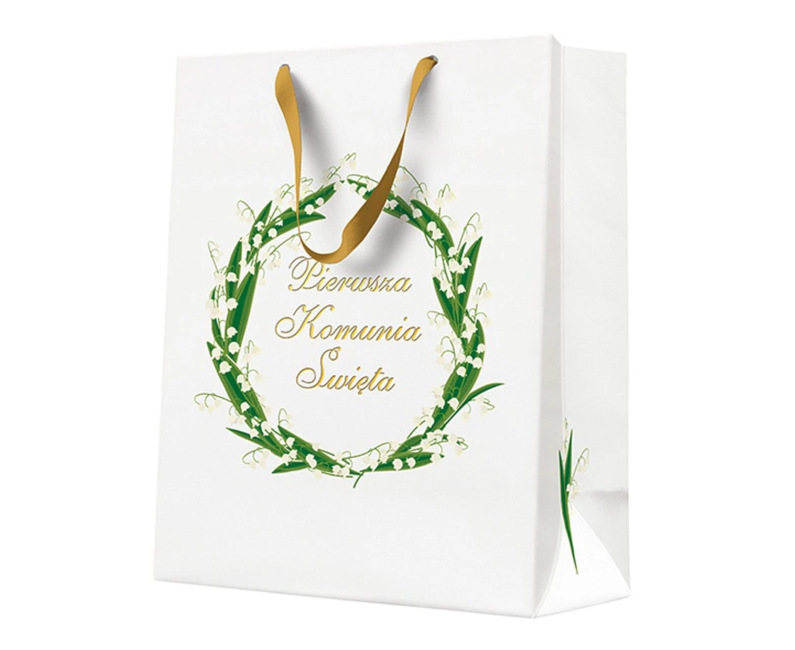 PAW Gift bag White Flowers, 26,5 x 33,5 x 13 cm