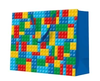 PAW Gift bag Colorful Bricks horizontal, 33,5x26,5x13 cm