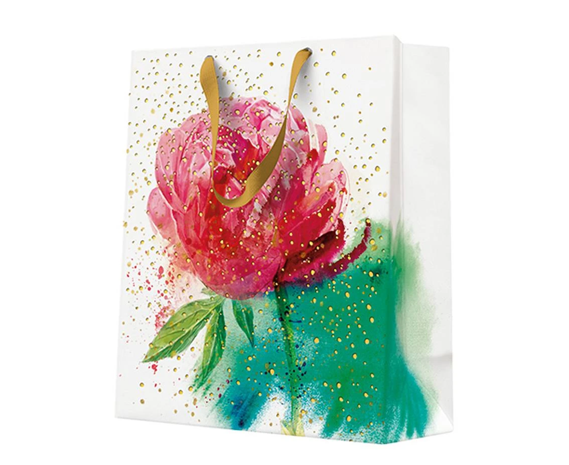 PAW Gift bag PEONY WATERCOLOR, 20x25x10 cm, 1 pc